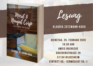 Flyer der Lesung mit den Eckdaten