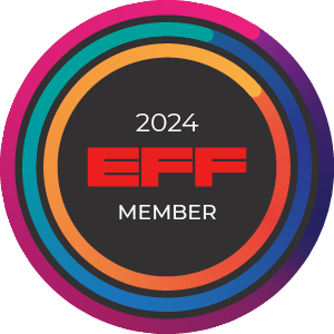 Mitglieds-Badge der EFF, Electronic Frontier Foundation